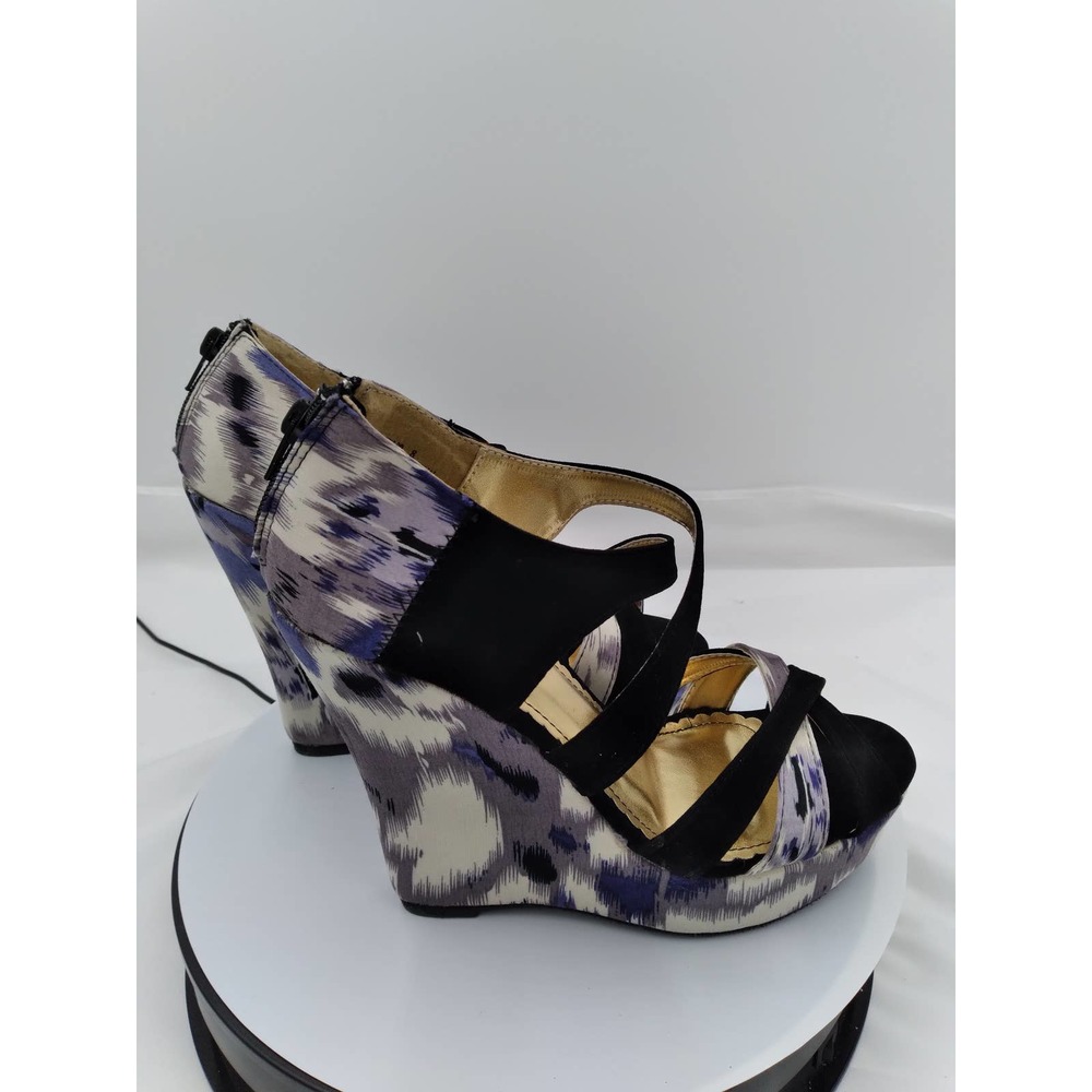 POMPEY-09 by BAMBOO 5.5" open toe wedge size 8